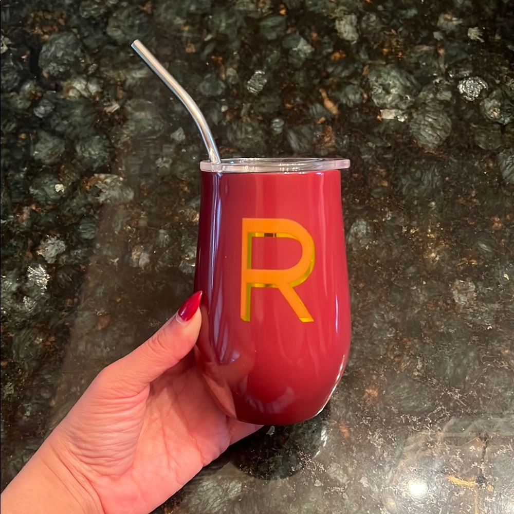 R Monogram Wine Tumbler